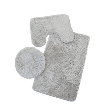 Weihnachtliches Badezimmerteppich-Set, einfarbig, 3-teilig