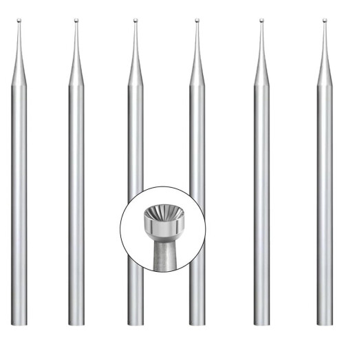 Broca redonda de copo de 1 mm com haste de 3/32 polegadas (6 peças)