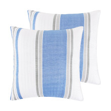 Levtex Home St Bart gewatteerde Euro kussenslopen set van twee 26x26