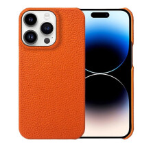 Nahkainen iPhone 16 -kotelo, ohut, iskunkestävä, musta