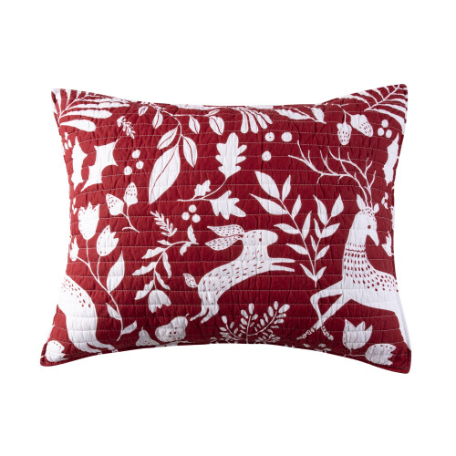 Fronha padrão acolchoada Levtex Home Bretton Woods, 66 x 51 cm (26 x 20 polegadas).