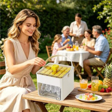 Ice Maker Machine Easy Press Maker Counter Top Quick Release Grid Portable Reusable Tray 50 Tray B