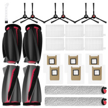 Parts for C28 Omni C28 Robot Vacuum Cleaner 2 Roller Brush,2 Mop Rollers,6 Filters,6 Side Brushes,6 Dust Bags