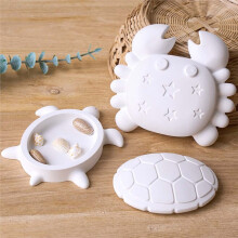 Crab Turtle Storage Box Silicone Mold DIY with Lid Plaster Concrete Resin Jewelry Display Plate Tray Molds Turtle