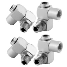 Silver aluminum air hose fitting for 1/4 inch hoses
