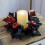 Halloween artificial rose candle ring wreath black maple 7