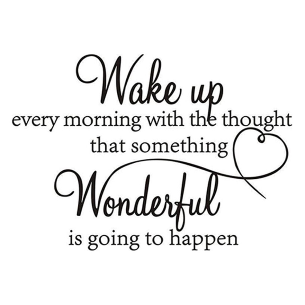 Wake Up Every Morning Dream Quote Wall Sticker Removable 9314556144479
