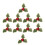 Artificial Holly Berry Picks with Green Leaves 10pcs 4