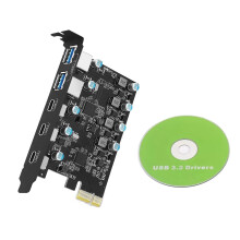 PCIe USB expansion card with direct slot power for device