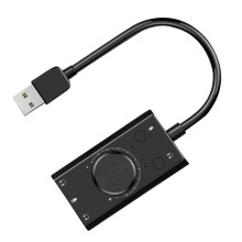GUYUTING External USB Sound Card for PC Mac SNR High TRS