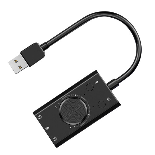 GUYUTING External USB Sound Card for PC Mac SNR High TRS