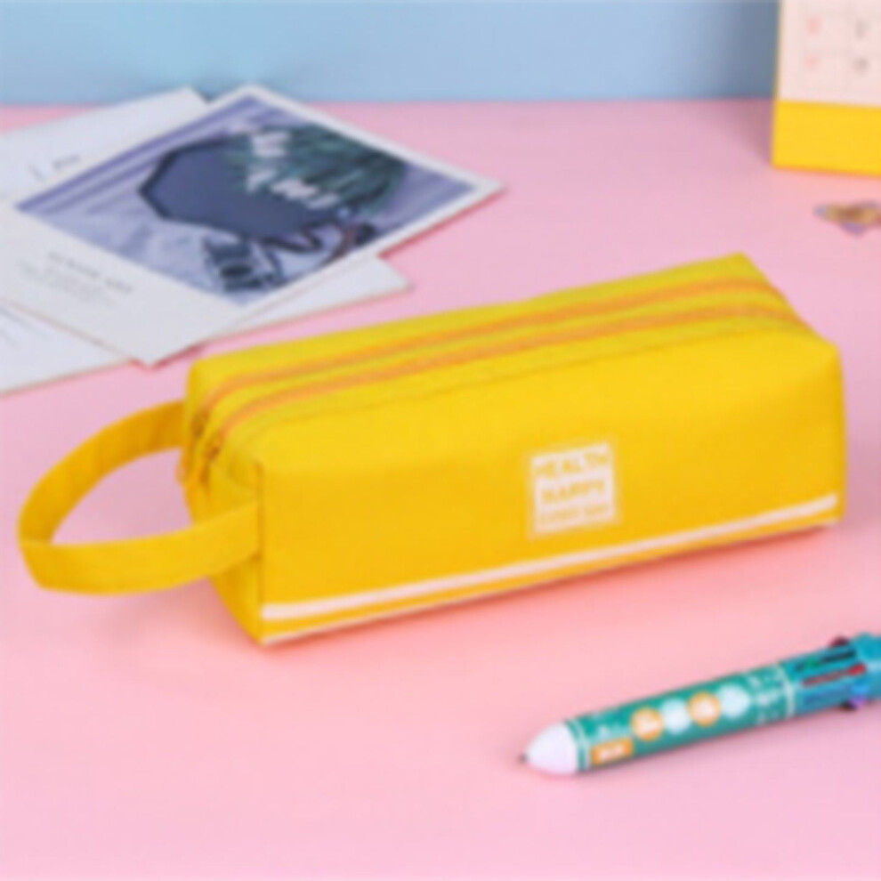 Portable pencil case with compartments large capacity