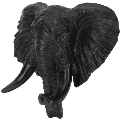 Elephant Head Wall Sculpture African Decor 1 Piece 2