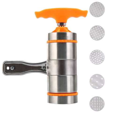 Stainless Steel Noodle Press with 5 Molds