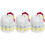 3pcs Plastic Mechanical Cartoon Chicken Timer Kitchen Cooking Counter Manual Time Reminder 1