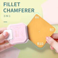 YiFudd3-Wege-Eckenstanzer in schöner Form, 3-in-1-Eckenstanzer für Papierbastelarbeiten, Laminierung, Karton, Visitenkarten, DIY, Fotos und