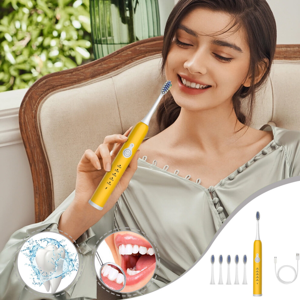 EQWLJWE Sonic Electric Toothbrush for Adults with 5 Brush