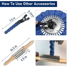 6" Airway Buffing Wheels, Flange-Free Installation, 5/8" Arbor Hole Aluminum Metal Wheel Polishing Kit