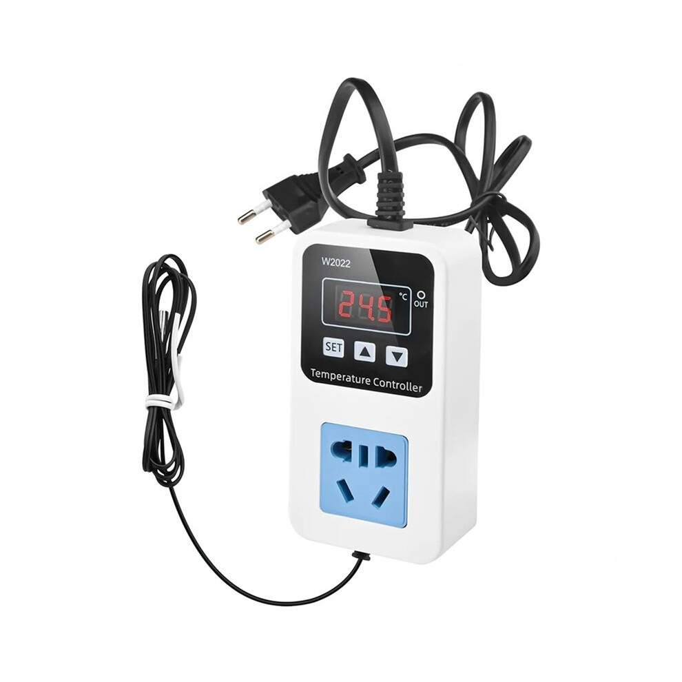 W2022 Digital Temperature Controller Socket, 1500W Thermostat Regulator With Waterproof Sensor Eu Plug 6032469490614