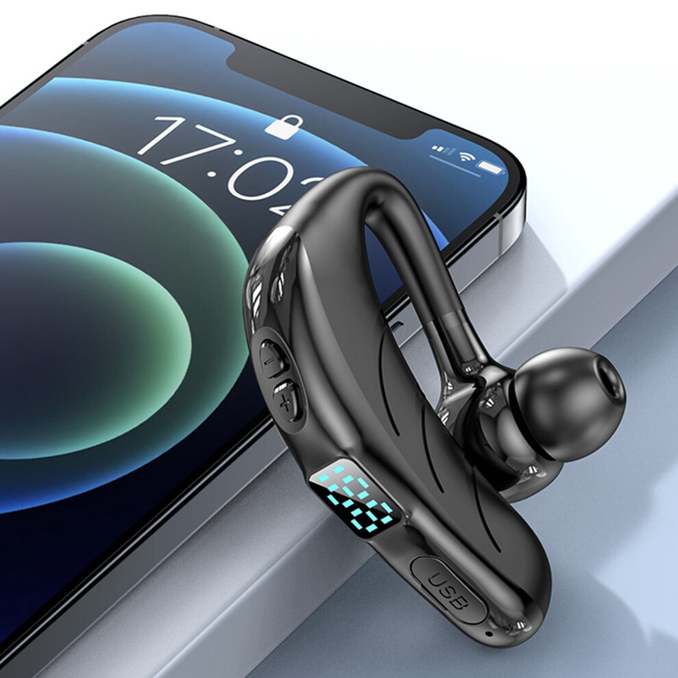 Eqwljwe Bluetooth 5.2 Single-Ear Headset With Mic And Led 9314556672491