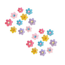 Kit de décoration de gâteaux Xubond 10 pièces, motif fleurs colorées d'été, accessoires pour desserts printaniers compatibles avec le kit de