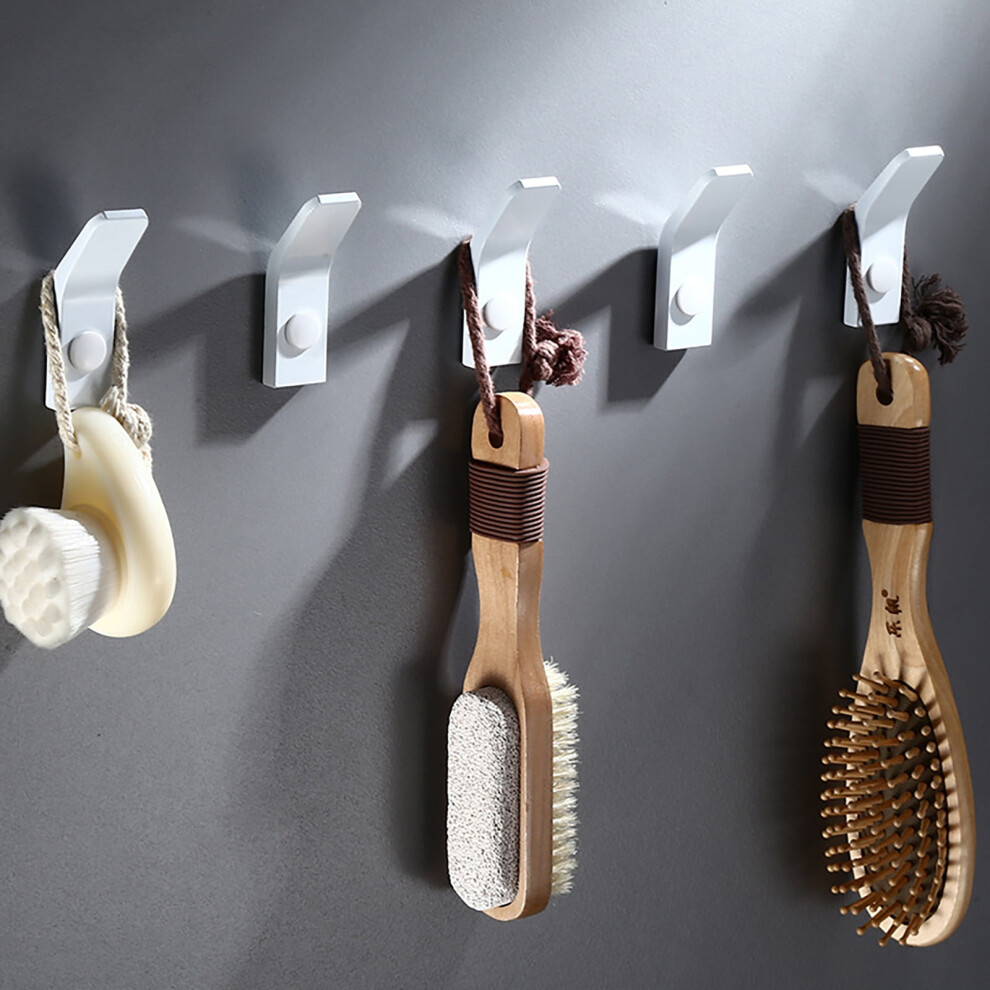 Xubond Stainless Steel Towel Hooks White No-Drill Bathroom 975221679871