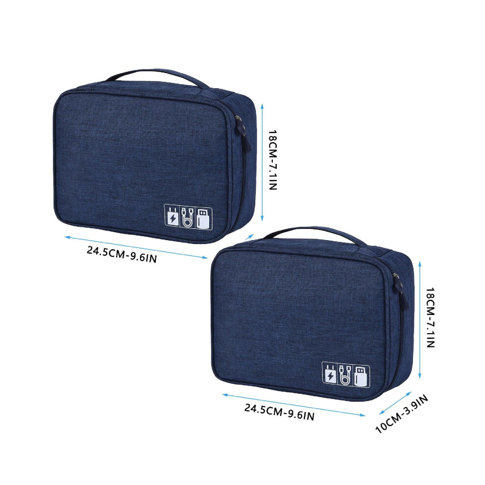 Xubond Electronic Storage Bins With Lids Blue Fabric 6-Pack 975221680327