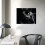Quadro su tela con pantera in bianco e nero, cornice moderna, 1 4