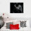 Quadro su tela con pantera in bianco e nero, cornice moderna, 1 5