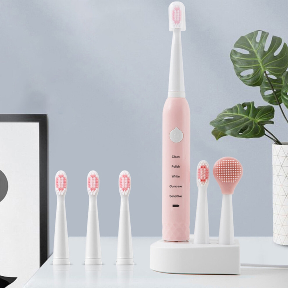 Kiplyki Electric Toothbrush with 3 Brush Heads and Facial