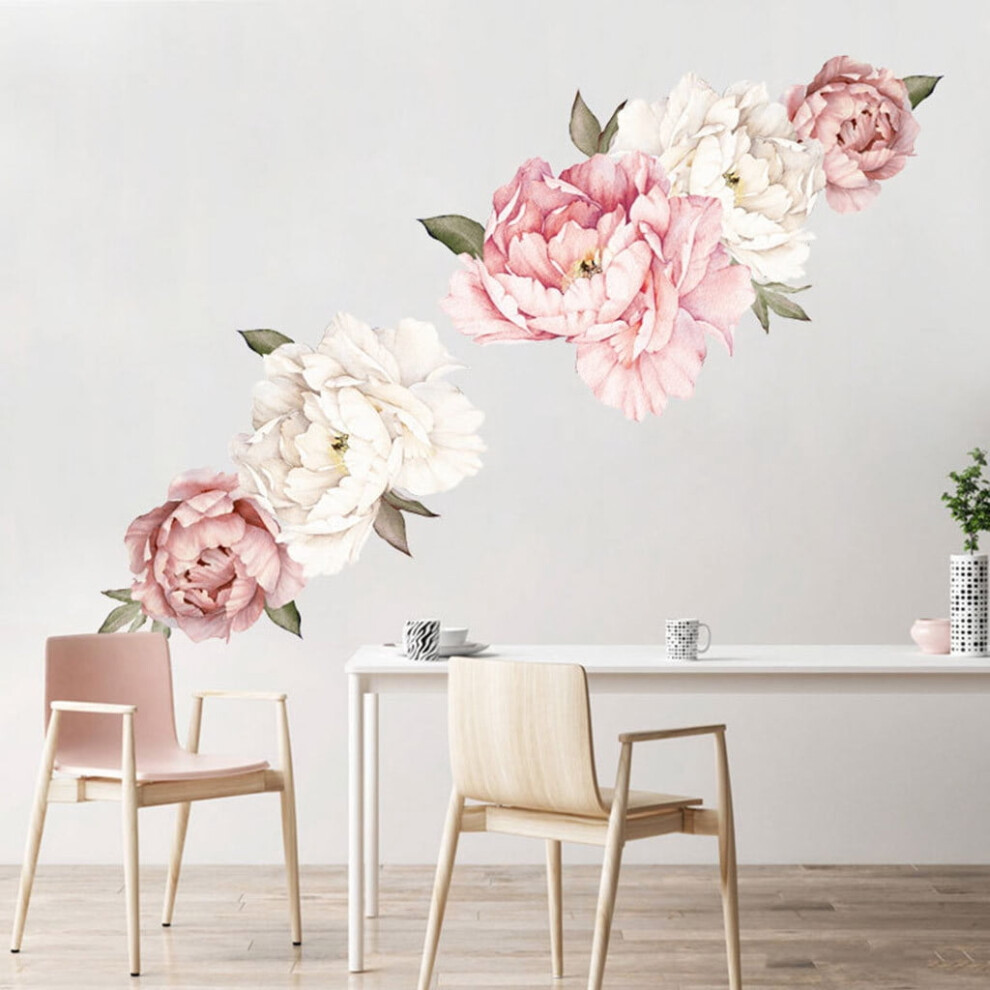 Peony Rose Wall Sticker Nursery Decor 1 Piece 975221694188