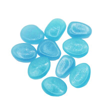 Glow-in-the-Dark Garden Pebbles Blue 20 pcs