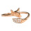 Χονδρικό δαχτυλίδι Kiplyki Rose Gold με ένθετο ζώο και κρύσταλλα, κλασικό δαχτυλίδι με 1