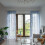 Xubond sheer curtain fabric in blue, 1 panel 1