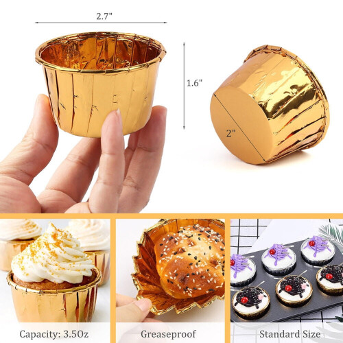 Baking Cups Foil Cupcake Liners Standard Size 50 pcs 2