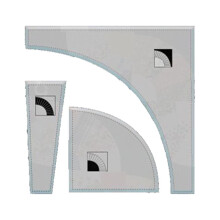 Crazy Fan Quilt Template Ruler Set 3PCS