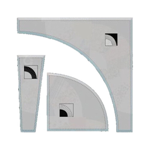 Crazy Fan Quilt Template Ruler Set 3PCS