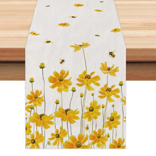 Leott rechteckige Tischdecke mit Blumenmuster, 1 Stück 1