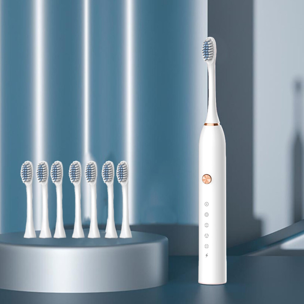 Electric Toothbrush with 8 Brush Heads and 5 Speeds