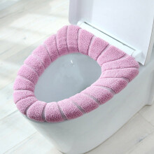 Bathroom Toilet Seat Cover Pad Pink Soft Thick Washable