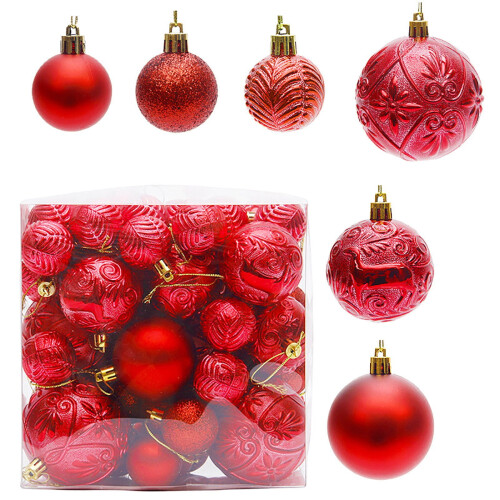 Shatterproof Silver Christmas Ball Ornaments 50-Pack 1