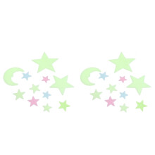 Moon and Stars Wall Stickers for Kids Bedroom, Removable