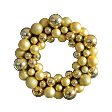 Miayilima Corona de pared Decoración Guirnalda para puerta Guirnalda para ventana Corona colgante para bodas Fiesta Hogar Corona decorativa Oro
