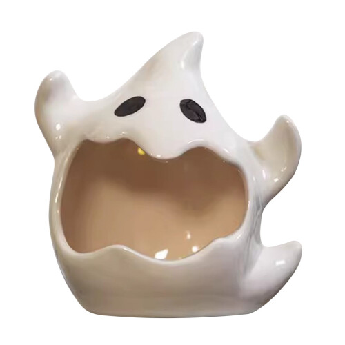 Halloween Ghost Candlestick Ceramic Pumpkin Lantern 1