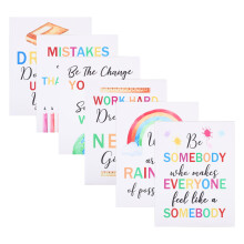 Kids' motivational wall posters for playroom and bathroom,