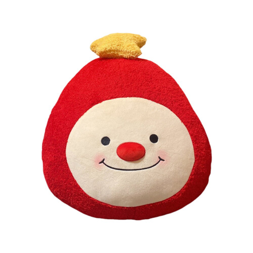 Coussin étoile de Noël, nez rouge jaune, coussin 3D 1