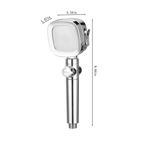 Turbo Shower Head with Water Heater Filter 4 Modes 2