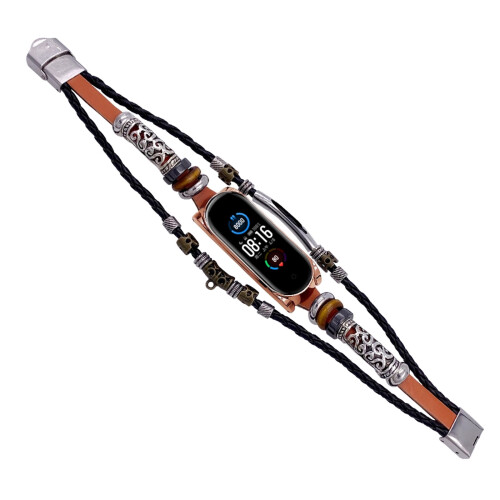 Viflosae Mi 6 replacement leather-beaded bracelet strap 2