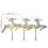 Christmas metal deer garden insert set 3 pieces 3