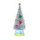 Mini flocked pre-lit Christmas tree with LED lights and 2